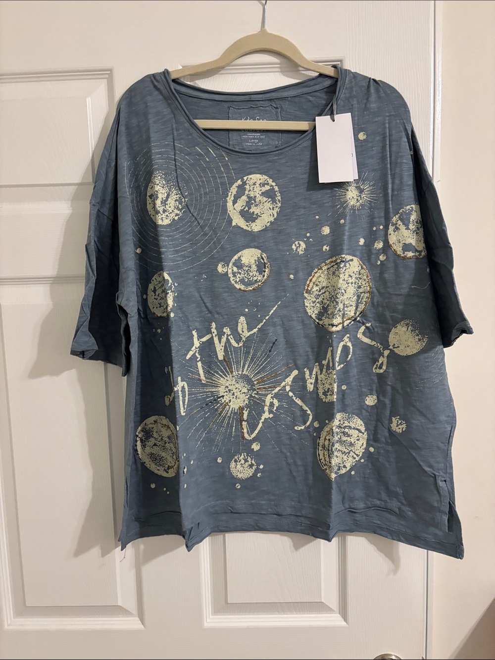 Blue Graphic Planet Print Tee